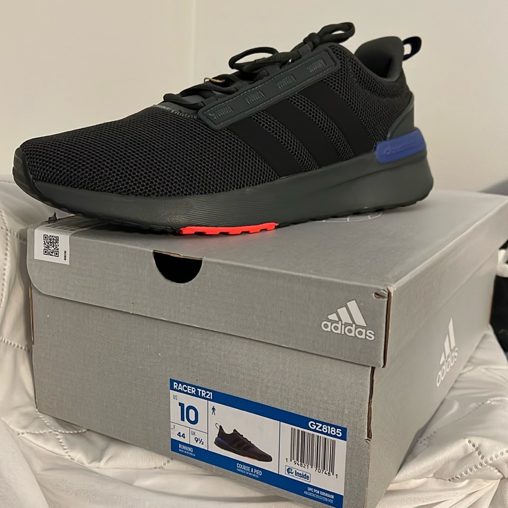 Adidas running shoes.